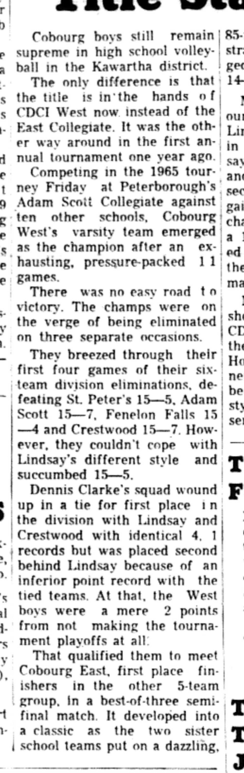1965-11-17 School -Volleyball -Boys-CDCI West Wins Title-B