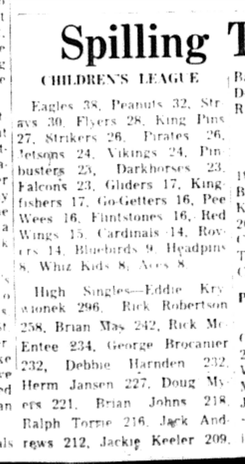 1965-11-24 Bowling -Mixed-League Results-A
