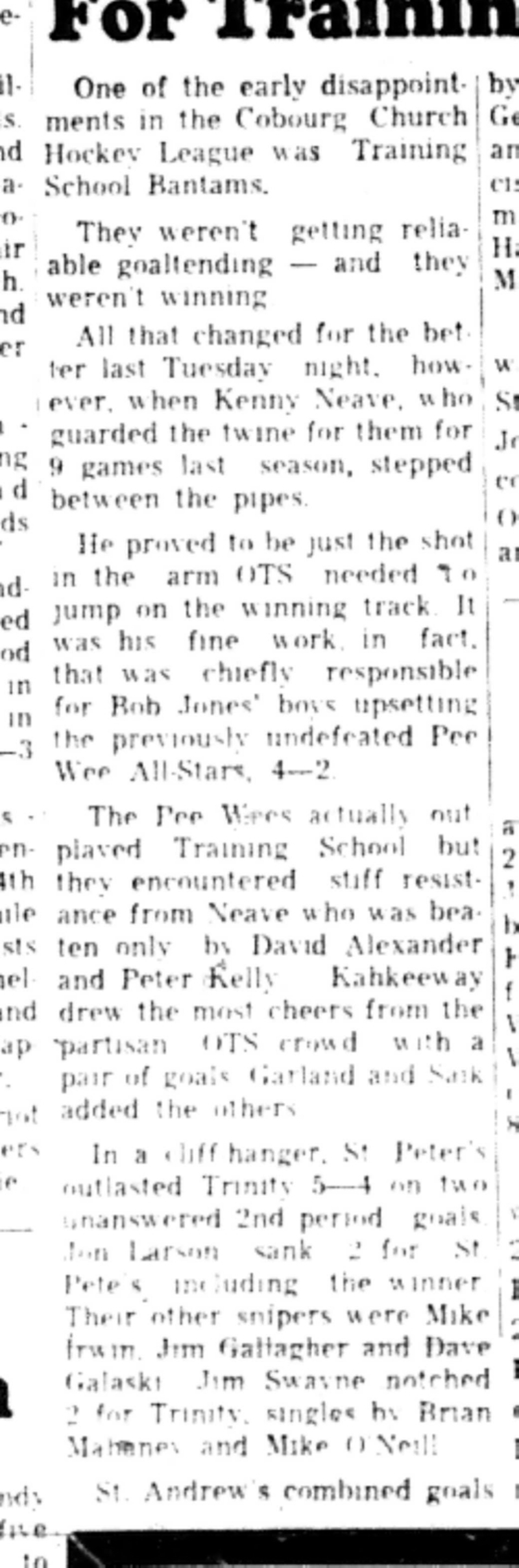 1965-11-24 Hockey -Boys-CCHL- Training School vs All Stars-B