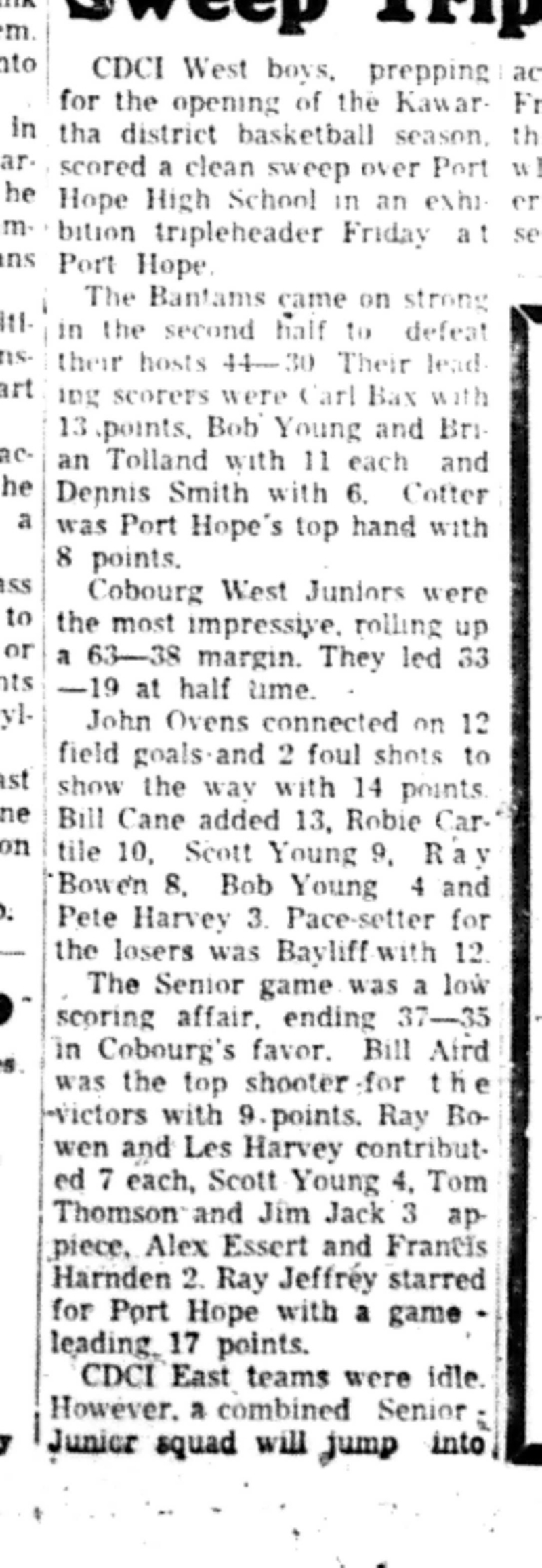 1965-12-01 School -Basketball -Boys-CDCI West vs Port Hope-B
