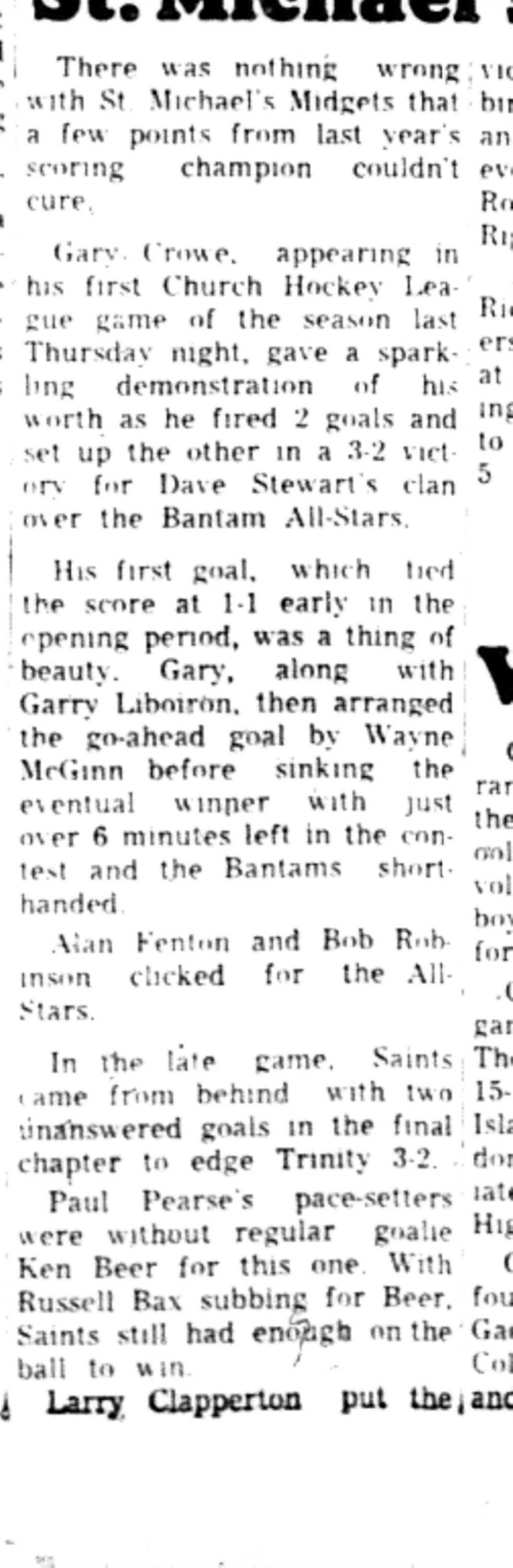 1965-12-08 Hockey -Boys-CCHL-St Michaels vs All Stars-B
