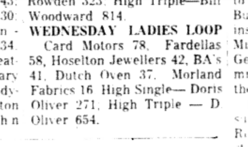 1965-12-15 Bowling -Ladies-League Results