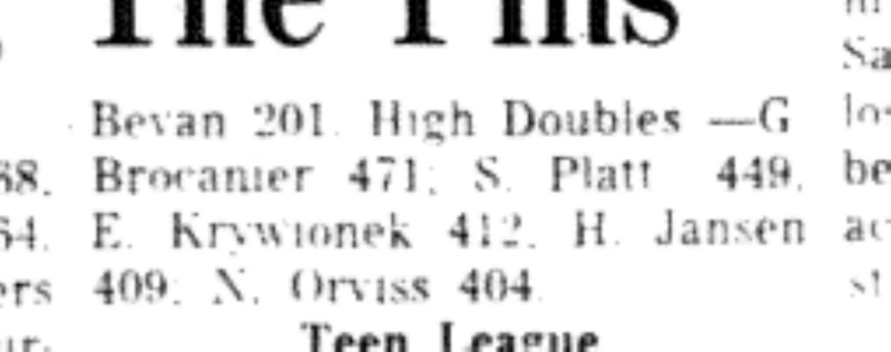 1965-12-15 Bowling -Mixed-Childrens League Results-B