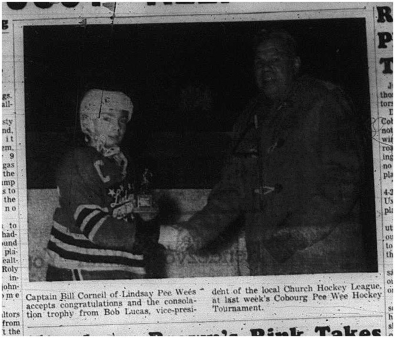 1966-01-05 Hockey -Boys -CCHL - Cobourg Peewee Hockey Tournament - Lindsay - Bill Cornell