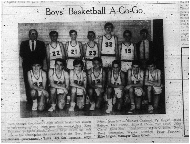 1966-01-05 School -Basketball -Boys -CDCI East - Bantams - Team Picture