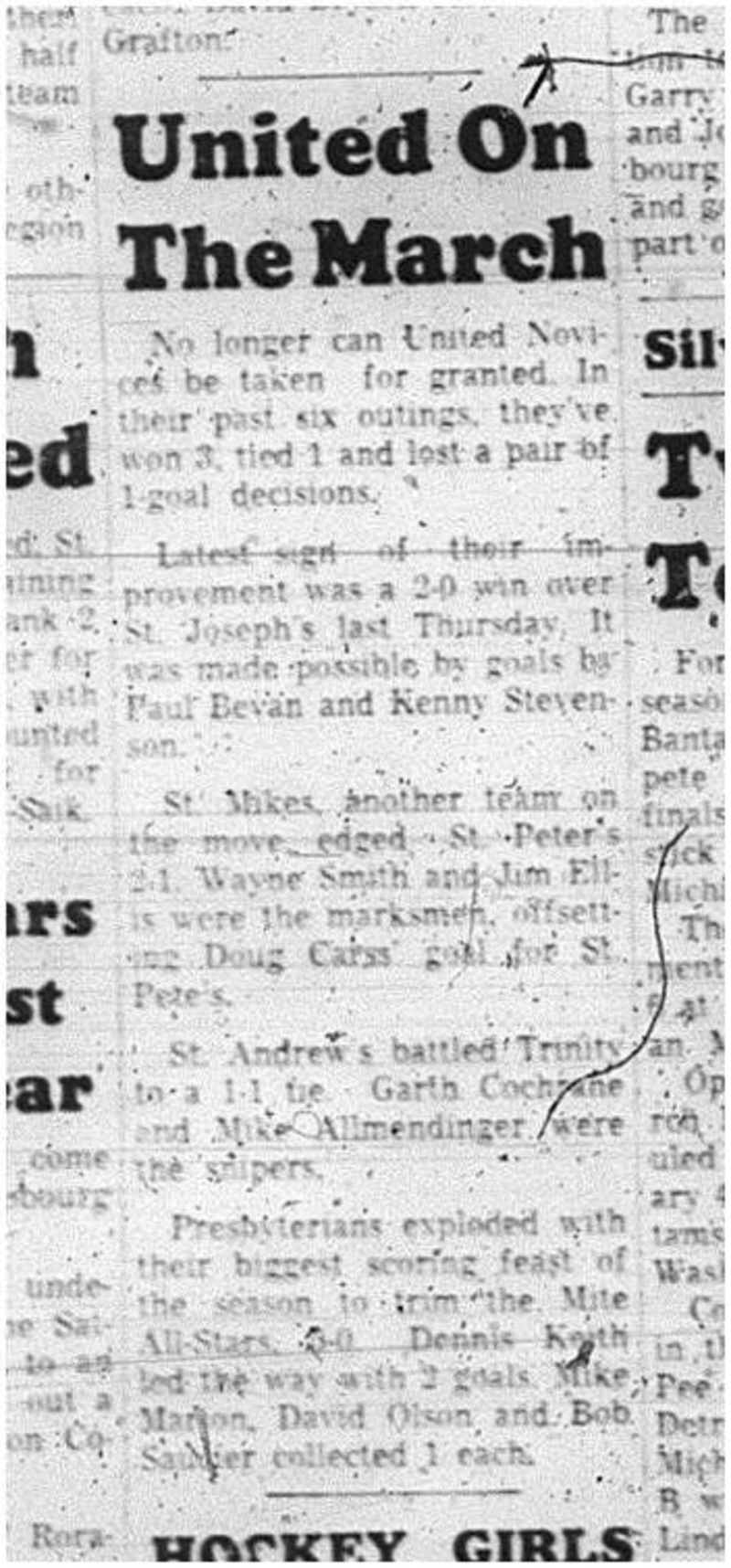 1966-01-12 Hockey -Boys -CCHL - United Novices