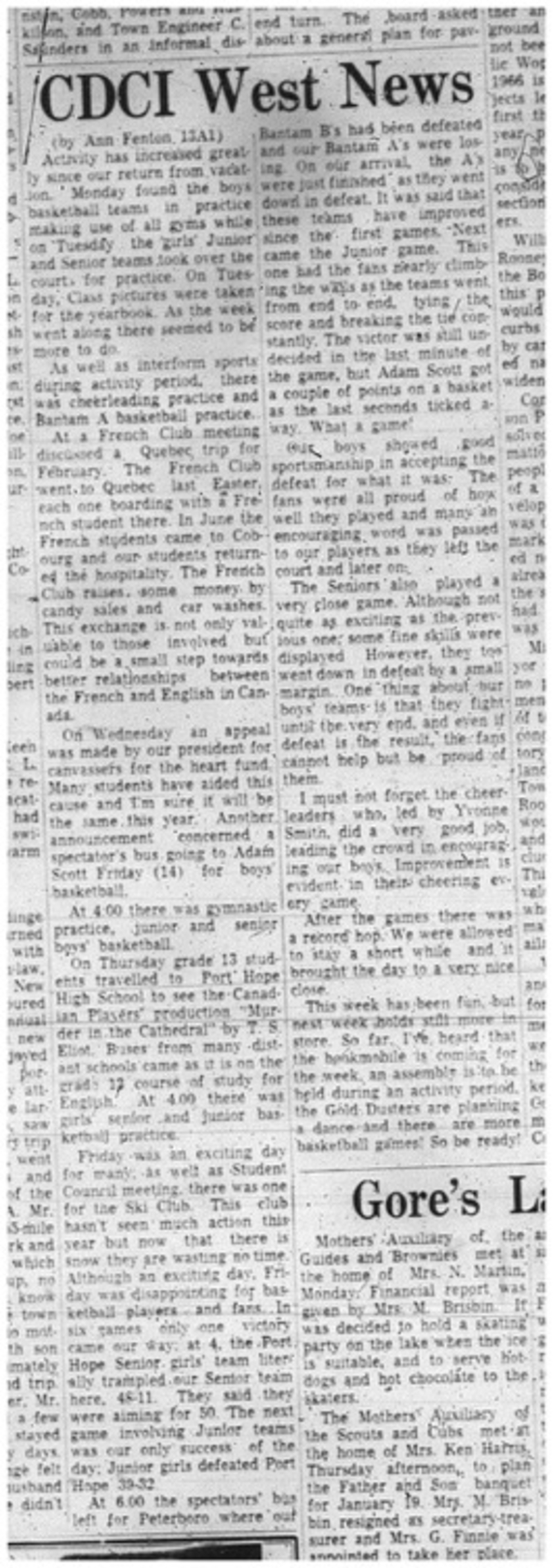 1966-01-19 School -Mixed -CDCI West News