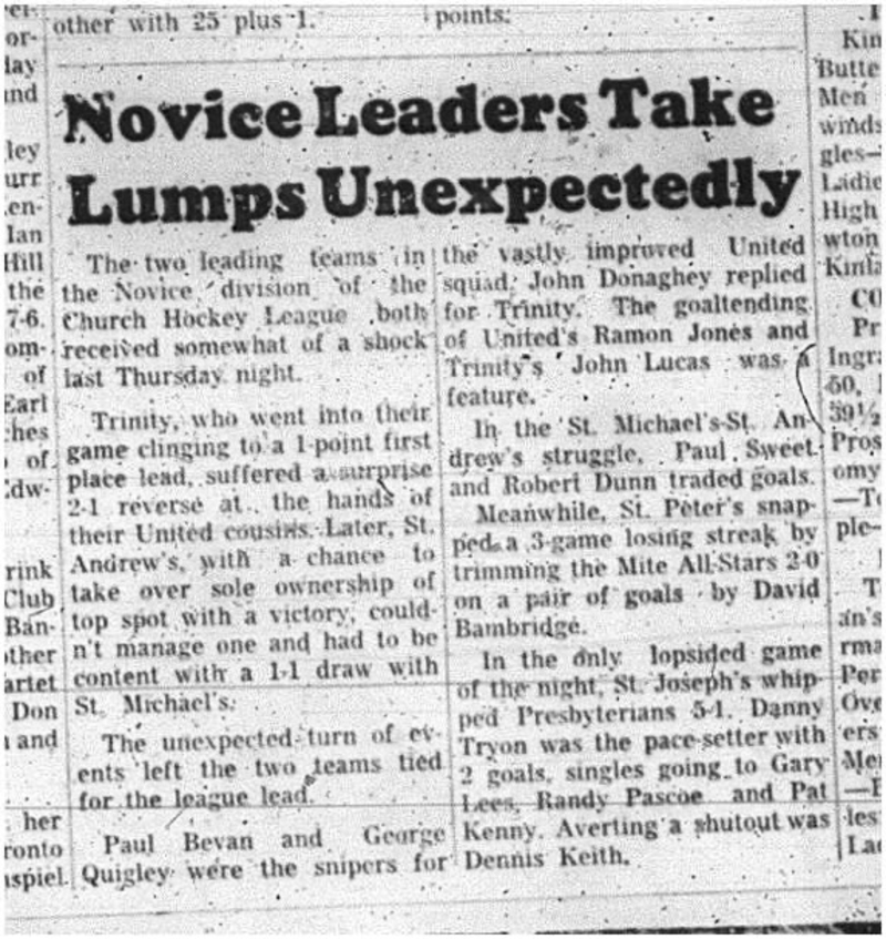 1966-01-26 Hockey -Boys -CCHL - Novice Division