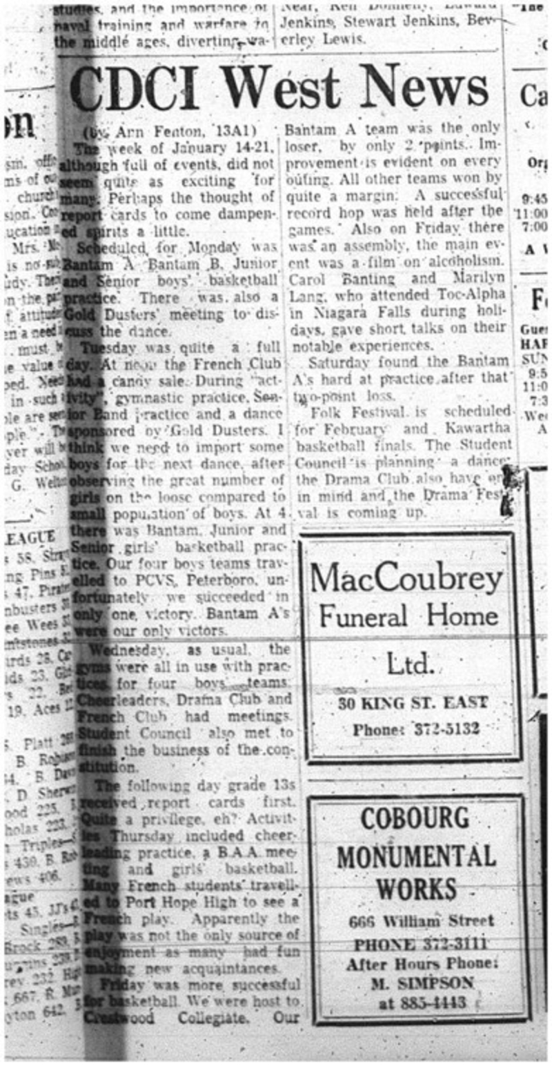 1966-01-26 School -CDCI West News -Mixed