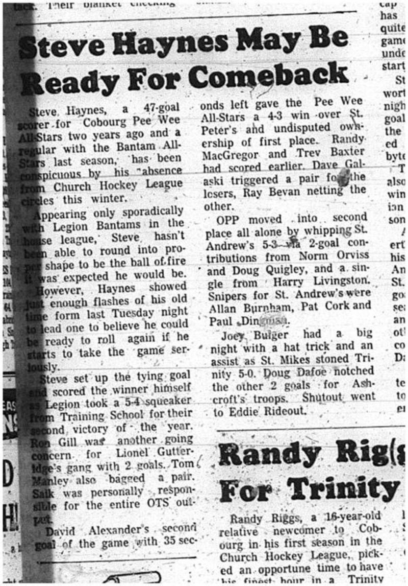 1966-02-05 Hockey -Boys -CCHL - Cobourg Peewee All-Stars