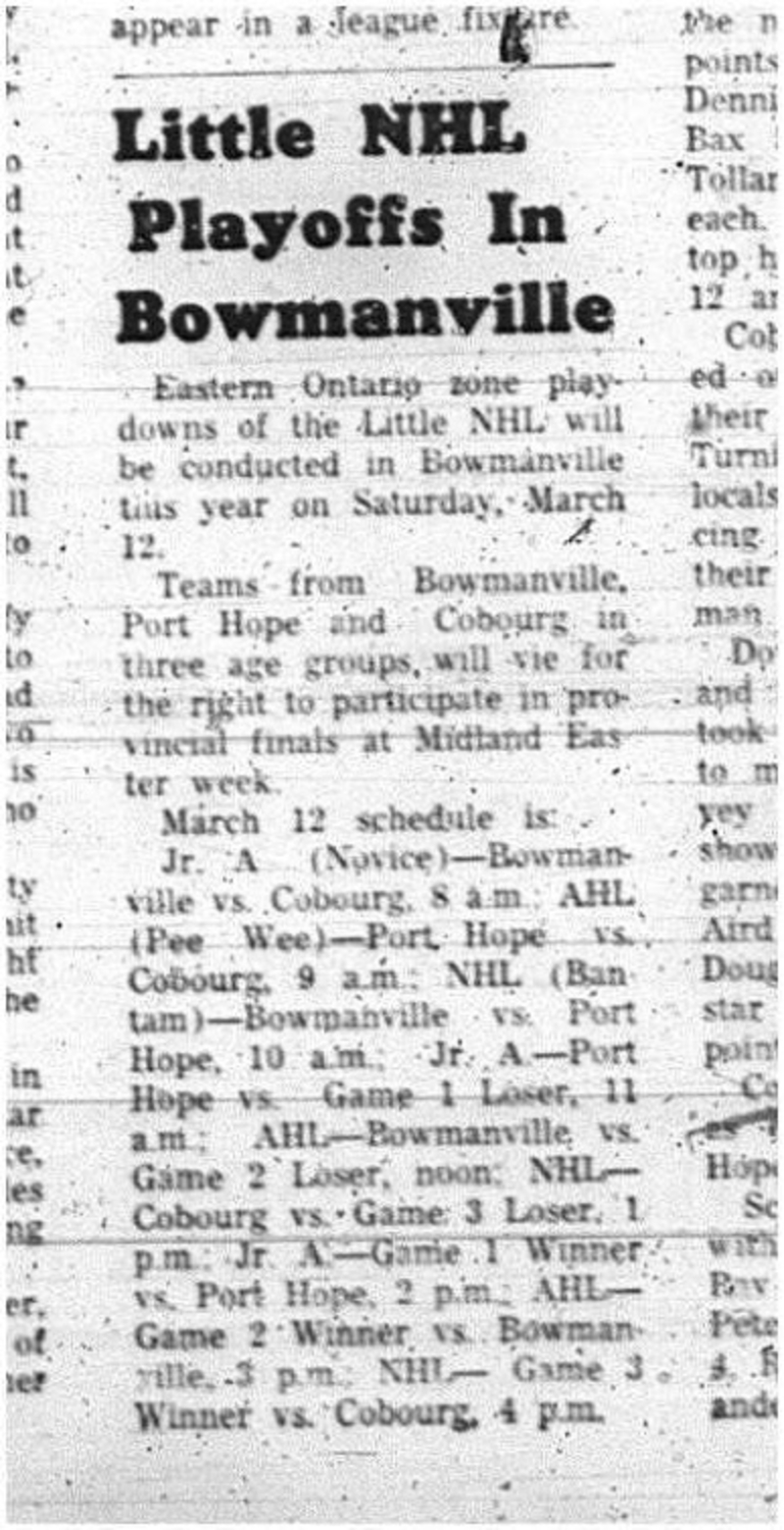 1966-02-05 Hockey -Boys -CCHL - Little NHL - Playoffs