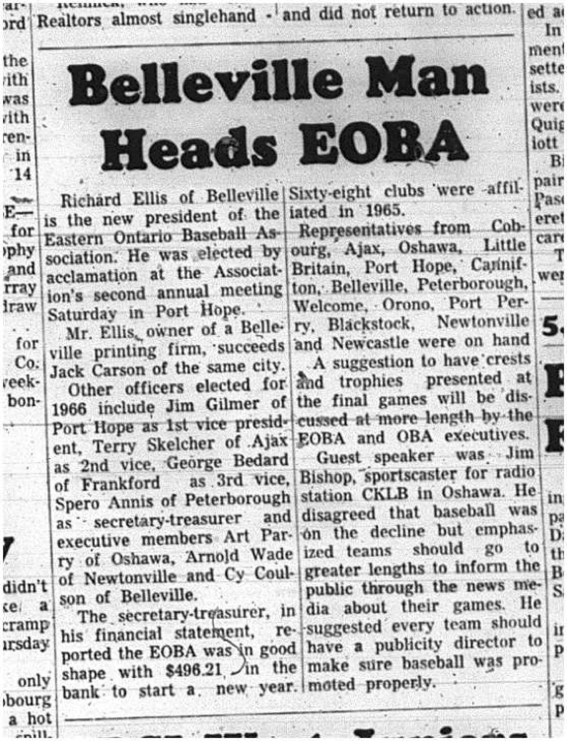 1966-02-09 Baseball -Mens -EOBA -Richard Ellis