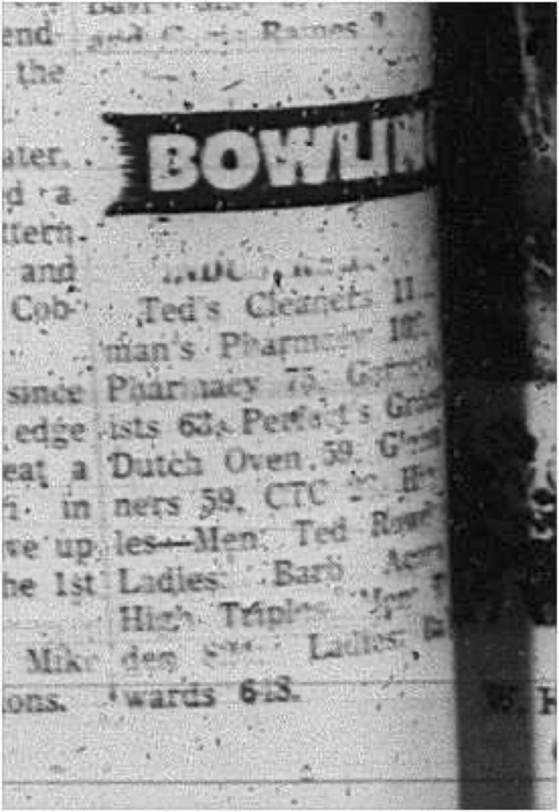 1966-02-15 Bowling -Mixed -Industrial Mixed League
