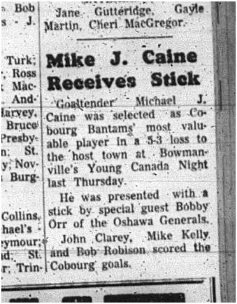1966-02-15 Hockey -Boys -CCHL - Young Canada Night - Michael J Caine
