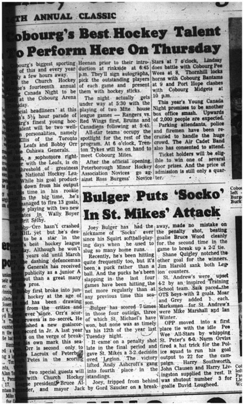 1966-02-15 Hockey -Boys -CCHL - Young Canada Night - Thursday