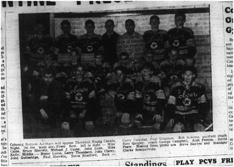 1966-02-15 Hockey -Boys -CCHL -Cobourg Bantam All-Stars - Team Picture