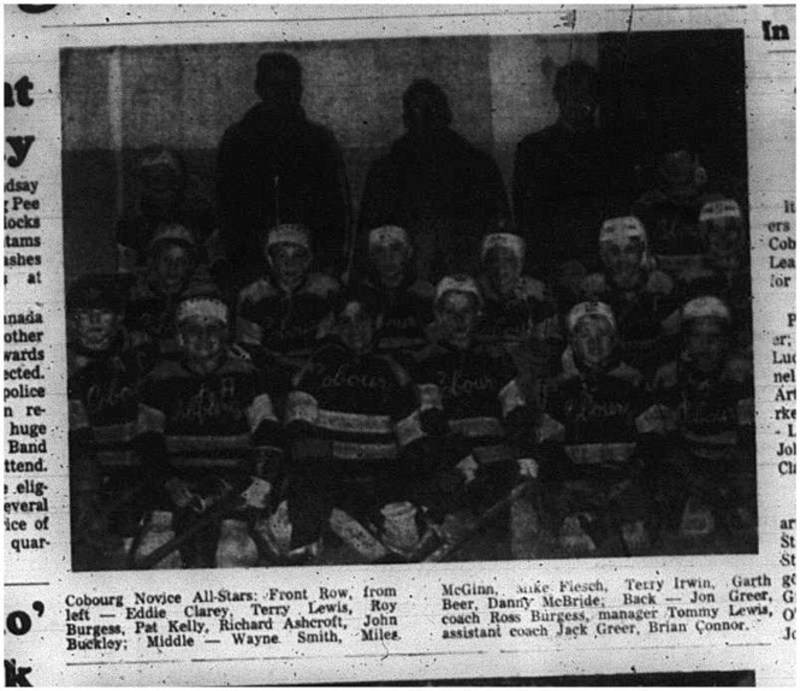 1966-02-15 Hockey -Boys -CCHL -Cobourg Novice All-Stars - Team Picture