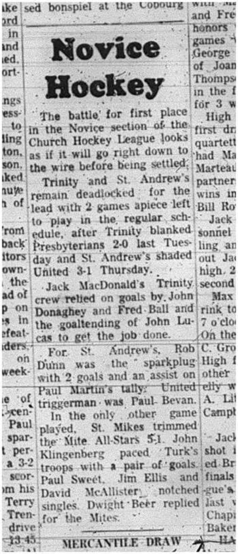 1966-02-15 Hockey -Boys -CCHL -Novice Division