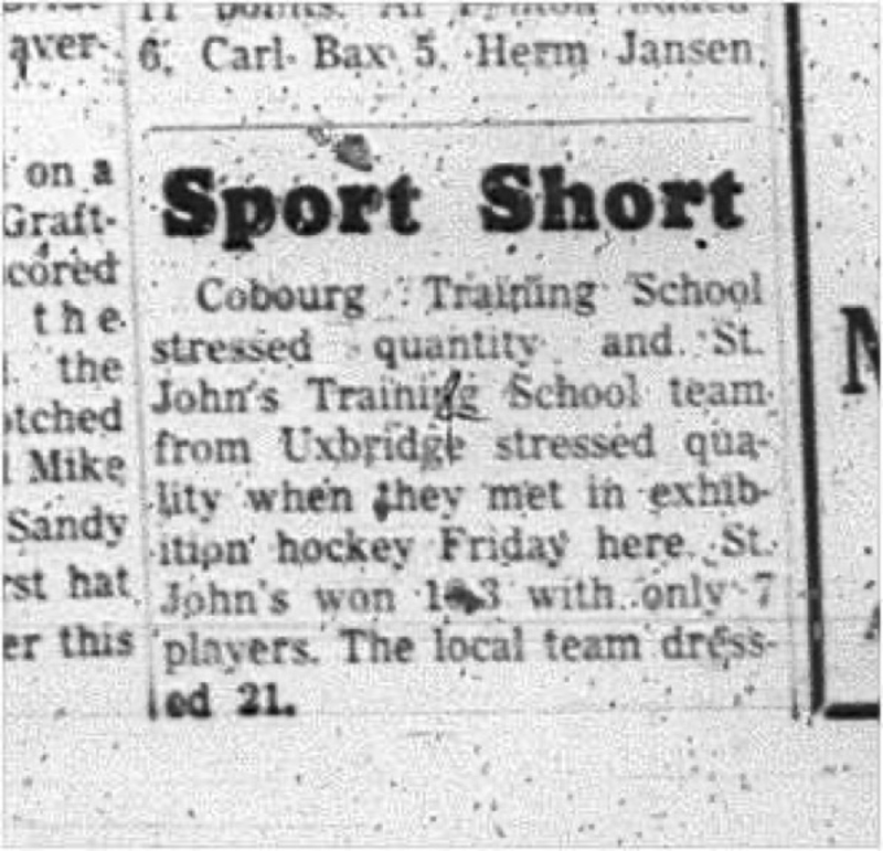 1966-02-15 Hockey -Men -Cobourg Mercantile Hockey League - Cobourg Training School - Sport Short