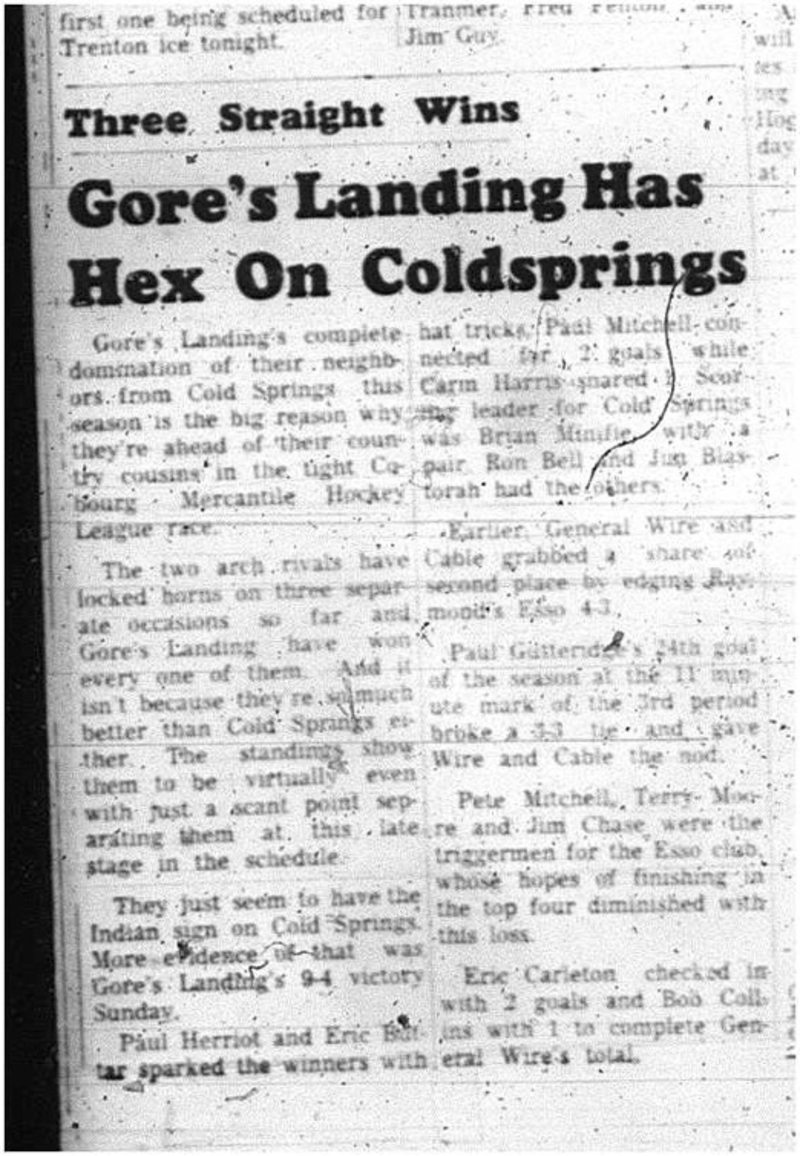 1966-02-15 Hockey -Men -Cobourg Mercantile Hockey League - Gores Landings Vs. Coldsprings