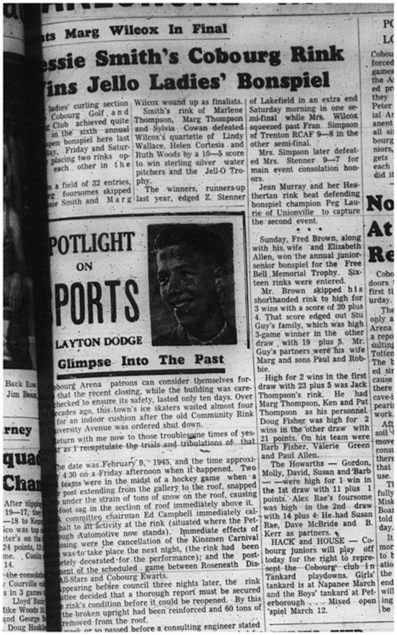 1966-03-02 Curling -Ladies -Cobourg Golf and Curling Club - Jell-O Bonspiel - Jessie Smith - Marg Wilcox