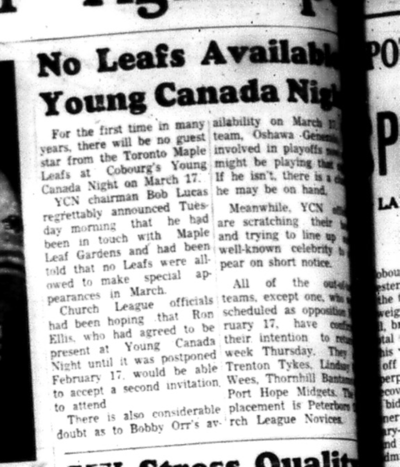 1966-03-09 Hockey -Boys -CCHL -YCN - Leafs