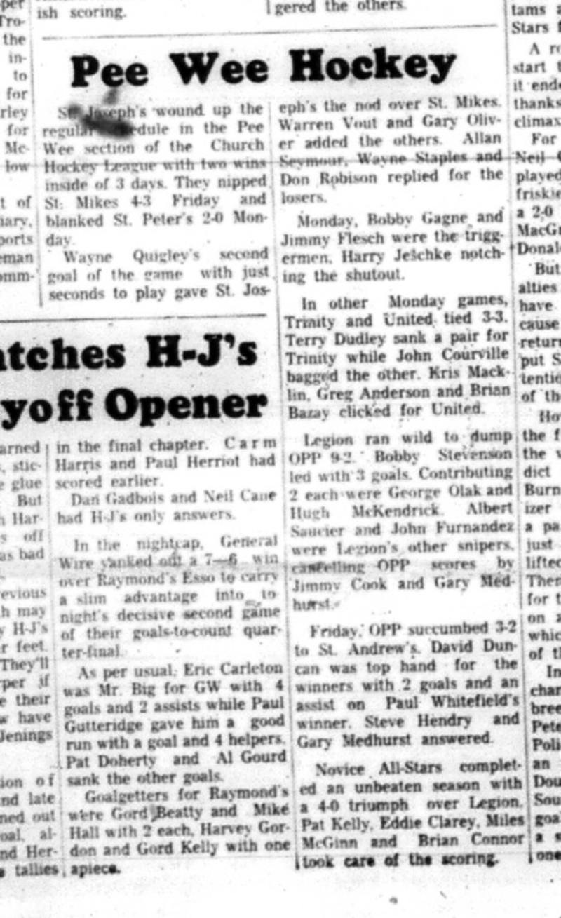 1966-03-16 Hockey -Boys -CCHL -Peewee Division