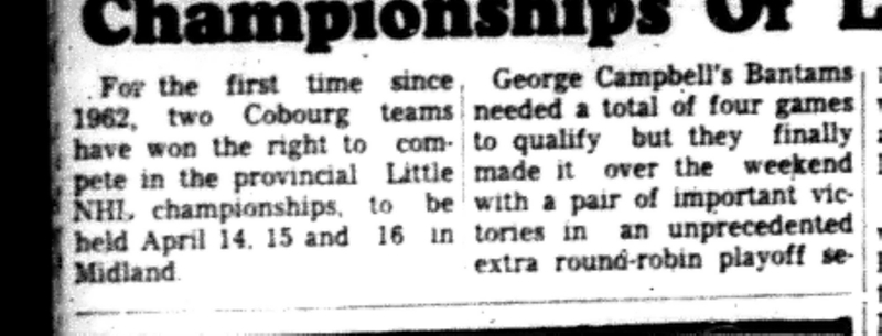 1966-03-23 Hockey -Boys -Cobourg Qualifies For Little NHL-B
