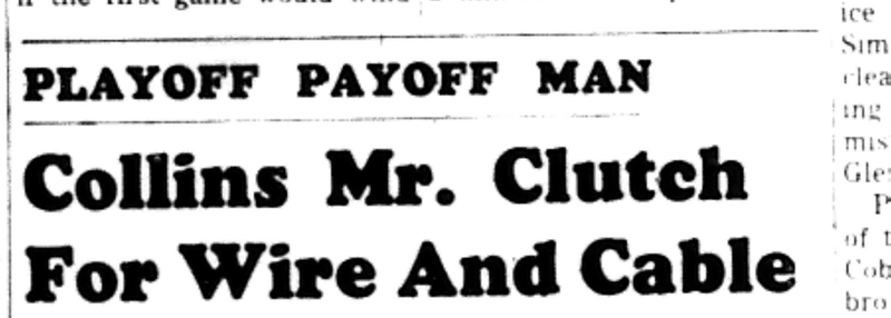 1966-03-23 Hockey -Men -CMHL-General Wire vs Cable-A