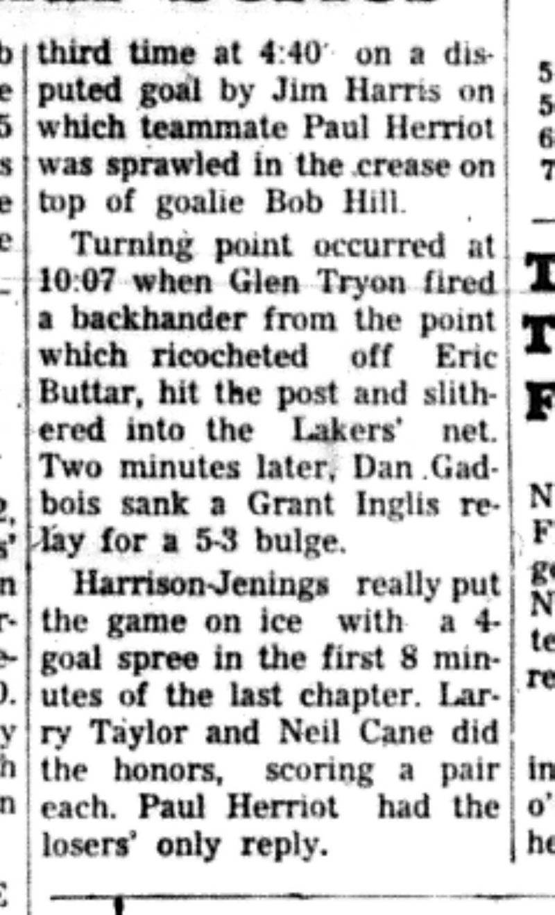 1966-03-30 Hockey -Men -CMHL-Harrison Jennings vs Gores Landing-D