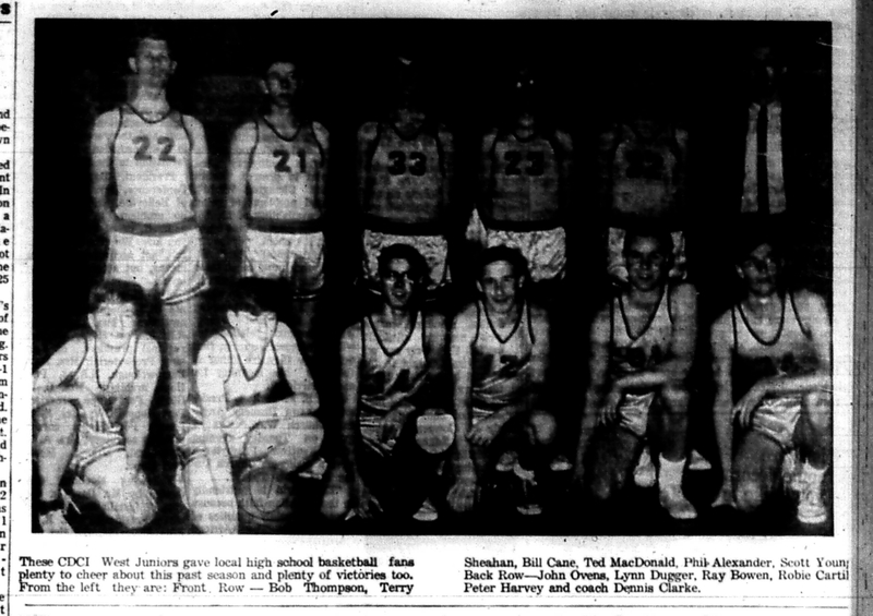 1966-03-30 School -Basketball -Boys -CDCI West Team Photo