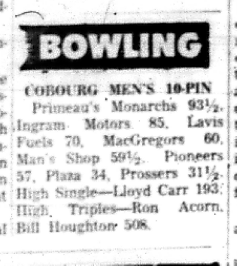 1966-04-06 Bowling -Men -League Results 1