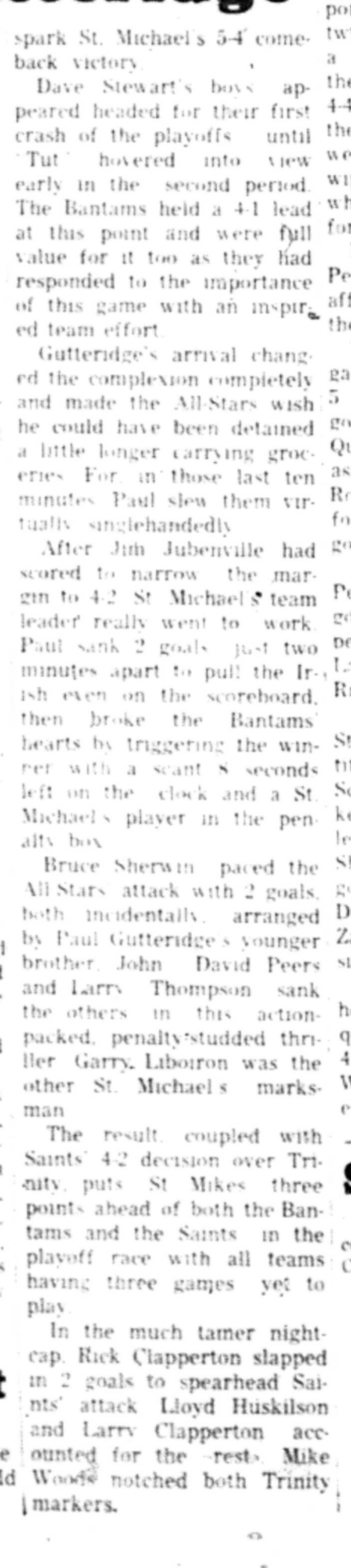 1966-04-06 Hockey -Boys -CCHL-St Michaels vs All Stars-C