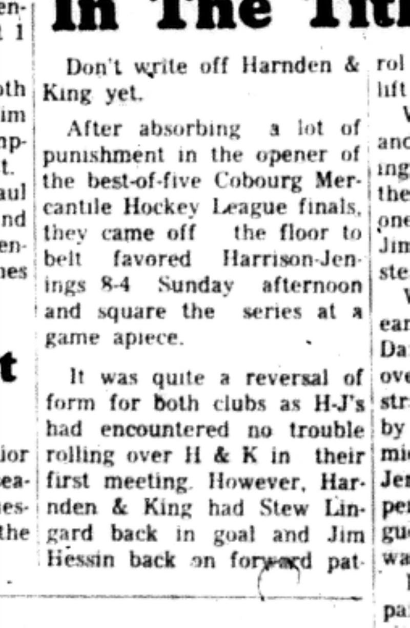 1966-04-06 Hockey -Men -Harnden-King in Search Of Title-B