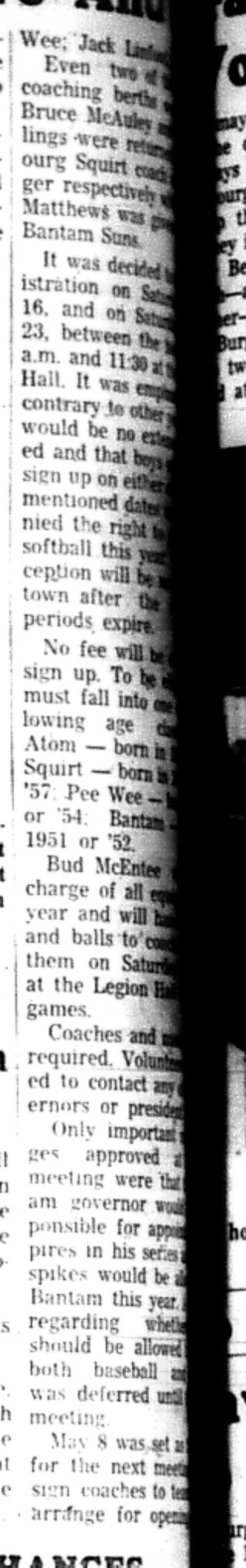 1966-04-06 Softball -Boys -Cobourg Softball Club New President-D