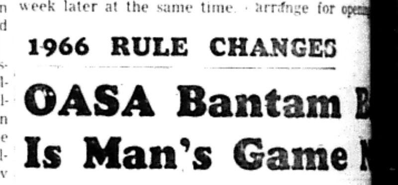 1966-04-06 Softball -Boys -OASA New Bantam Rules-A