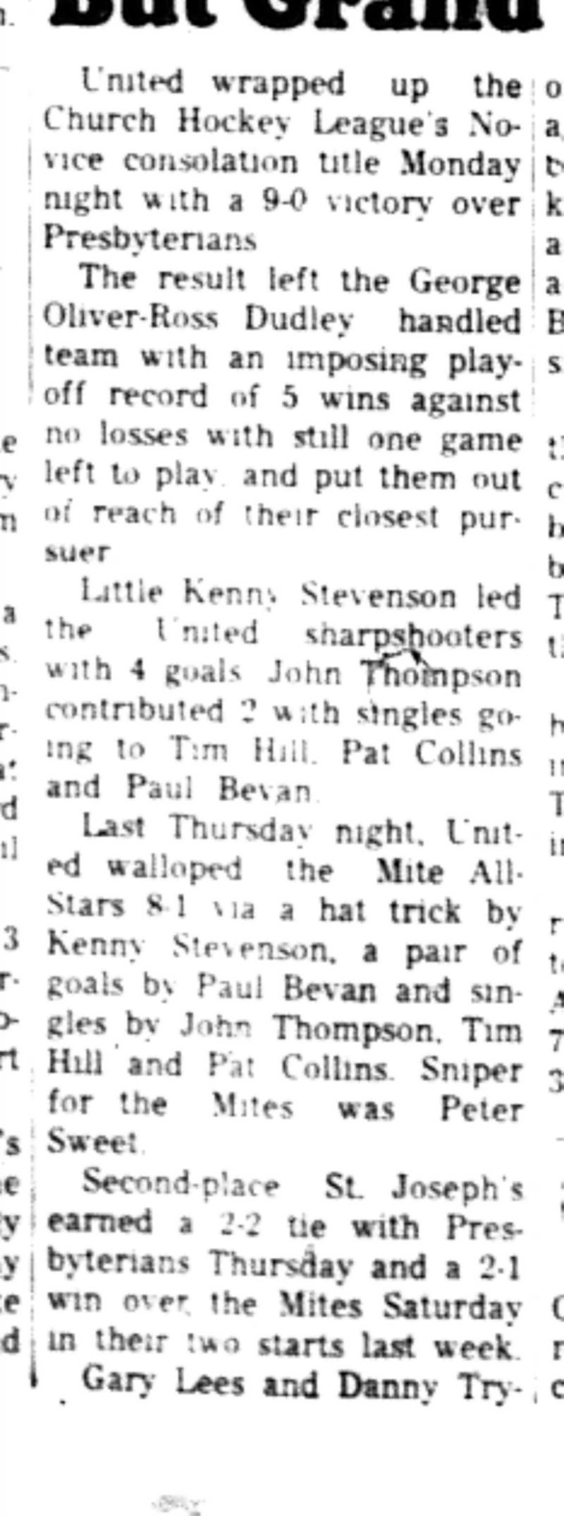 1966-04-12 Hockey -Boys -CCHL-United In Division Lead-B