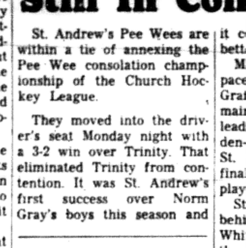 1966-04-12 Hockey -Boys -St Andrews, United Still In Contention-B