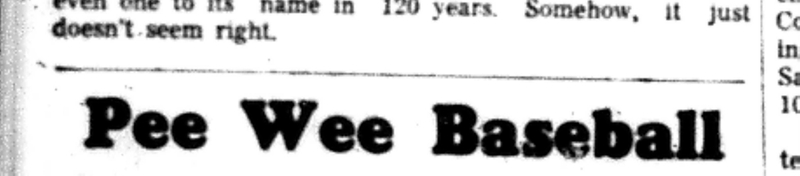 1966-04-20 Baseball -Boys -Desire For Peewee Baseball-A