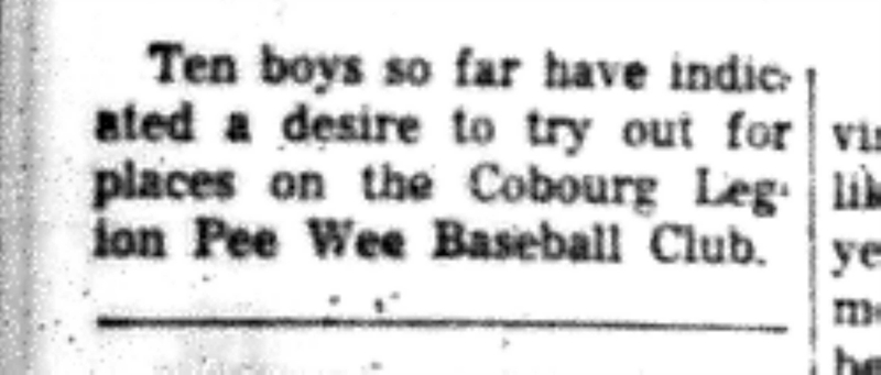 1966-04-20 Baseball -Boys -Desire For Peewee Baseball-B