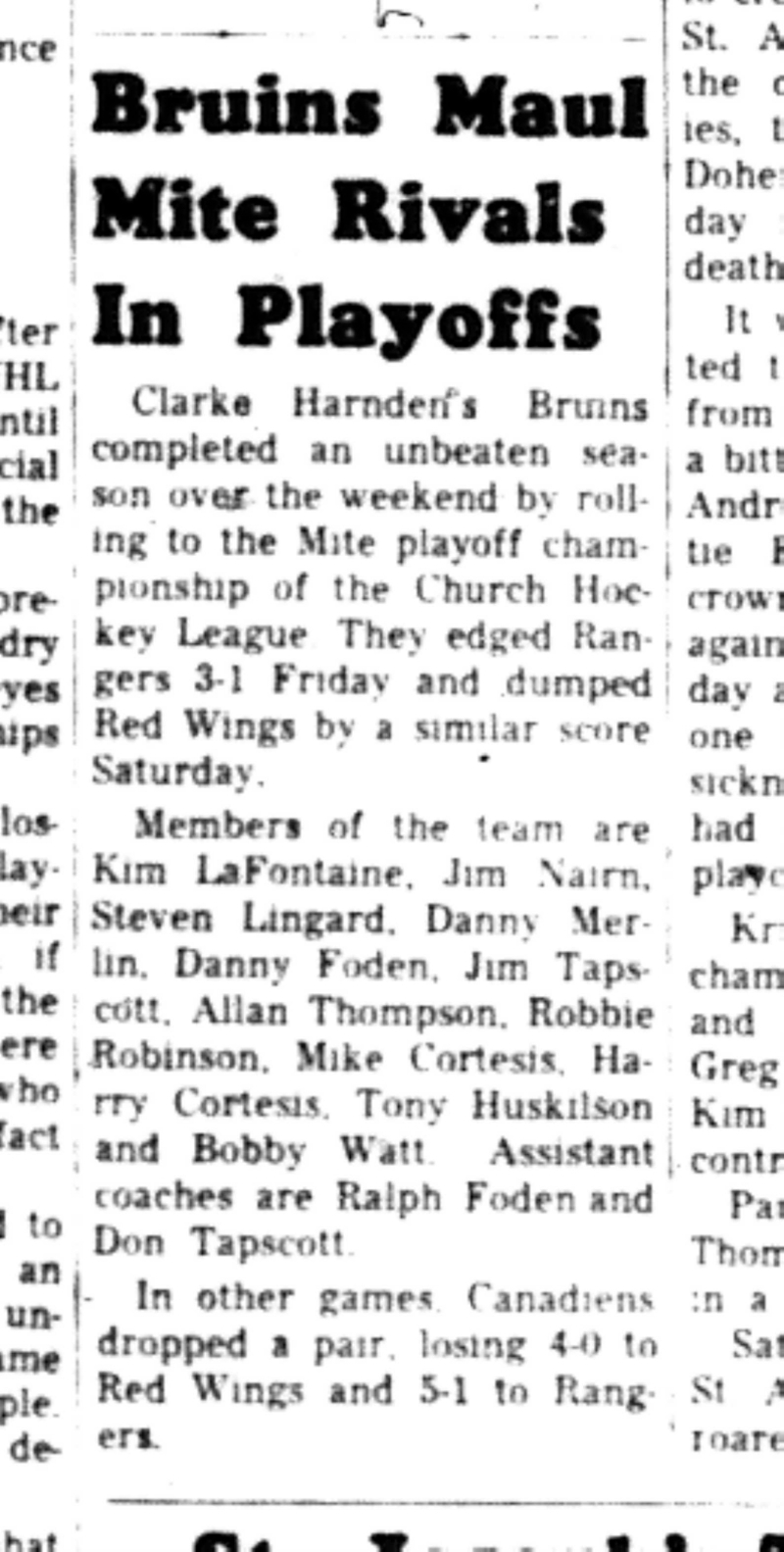 1966-04-20 Hockey -Boys -CCHL-Bruins vs Red Wings