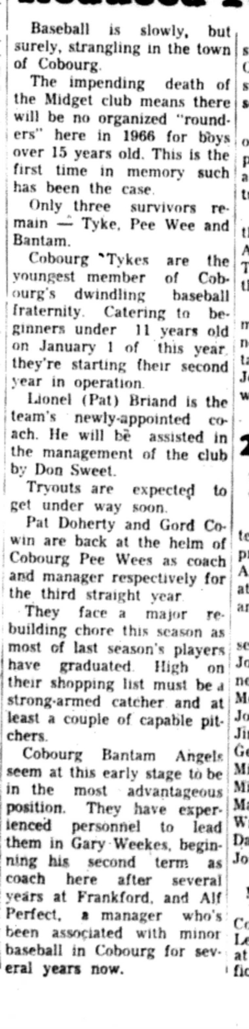 1966-04-27 Baseball -Boys -Cobourg Baseball Struggling-B