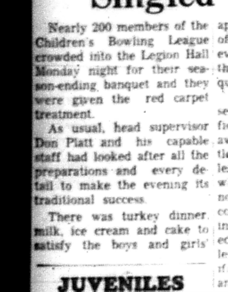 1966-04-27 Bowling -Mixed -Childrens League Closing Banquet-B