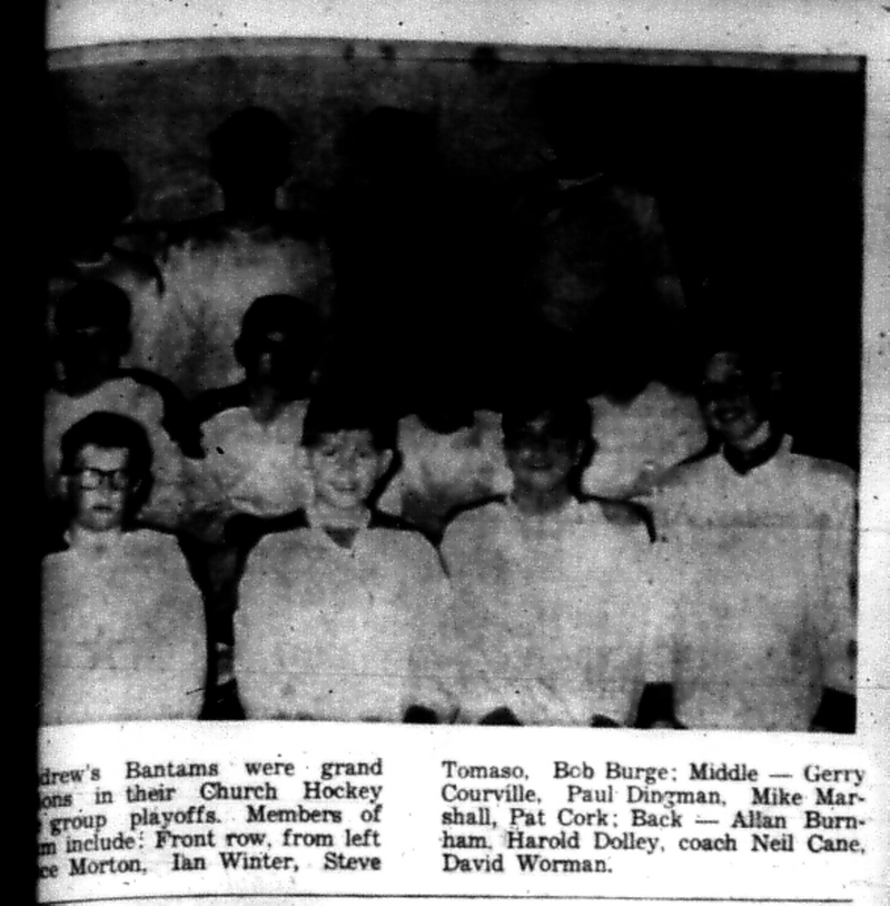 1966-04-27 Hockey -Boys -CCHL St Andrews Bantams Team Photo