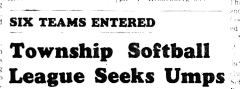 1966-04-27 Softball -Mixed -Town Softball Seeks Umpires-A