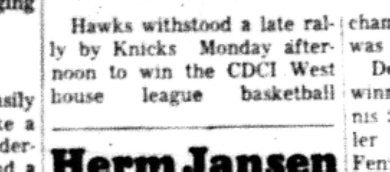 1966-05-04 School -Basketball -Boys -Hawks Win House League Title-B