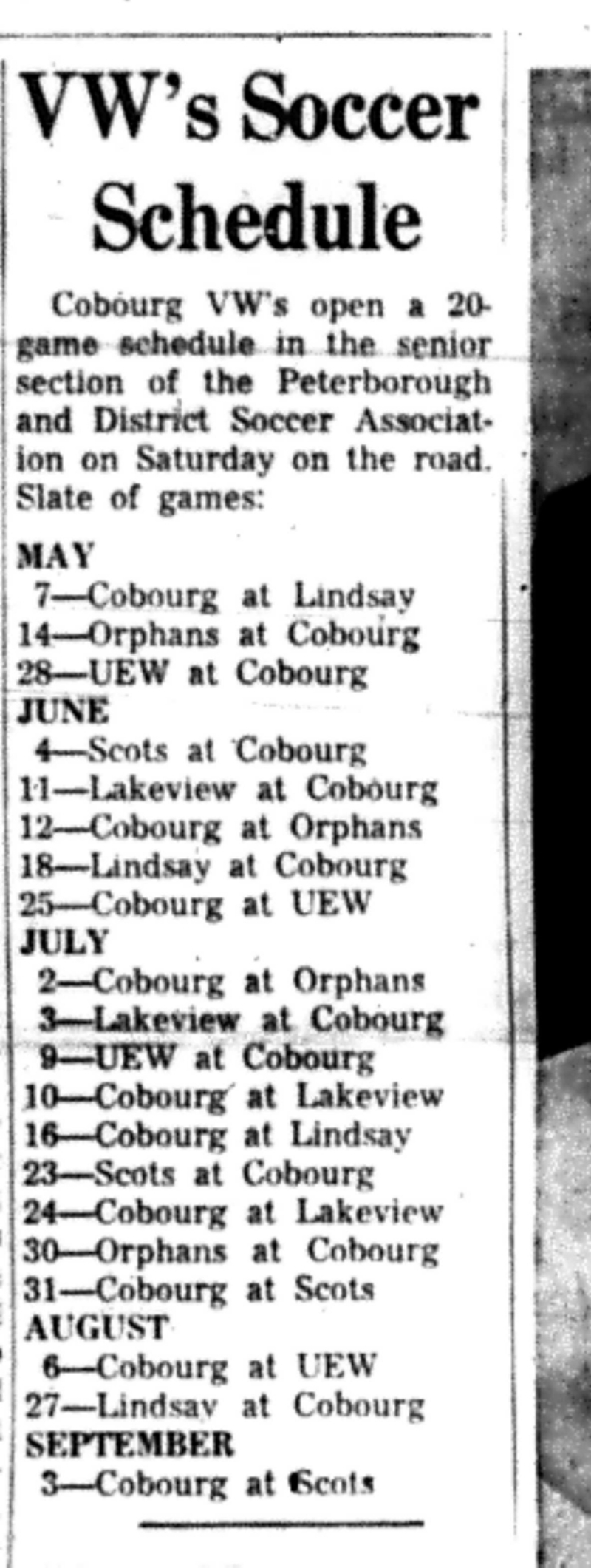1966-05-04 Soccer -Boys -VW Schedule