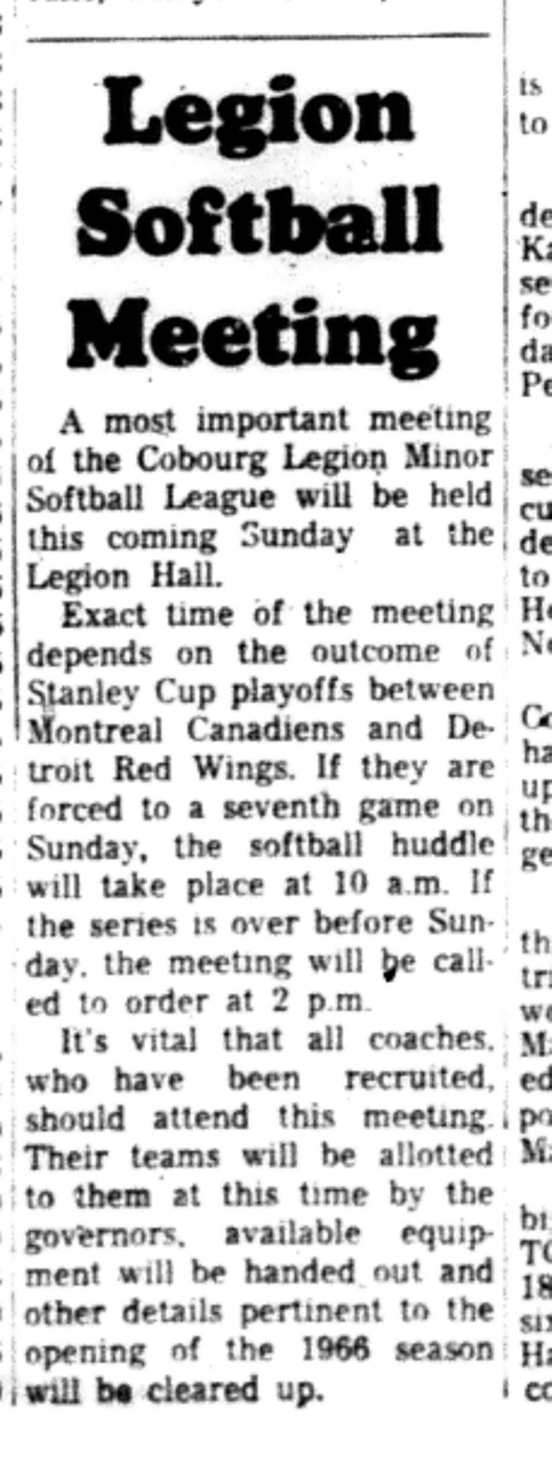 1966-05-04 Softball -Boys -Legion Softball Meeting