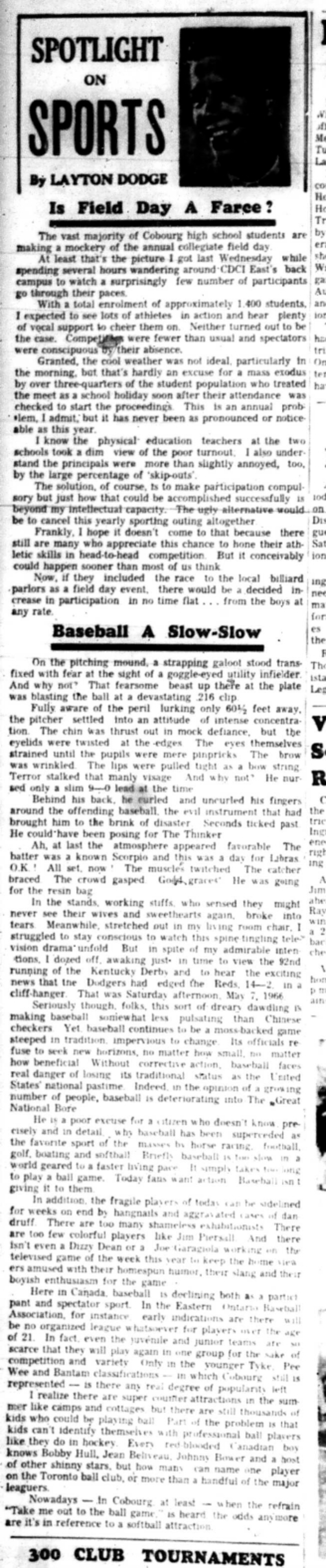 1966-05-11 Layton Dodge -Spotlight On Sports