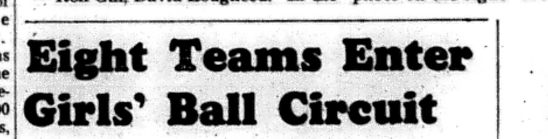 1966-05-18 Softball -Girls -CDGSL Has 8 Teams Join-A